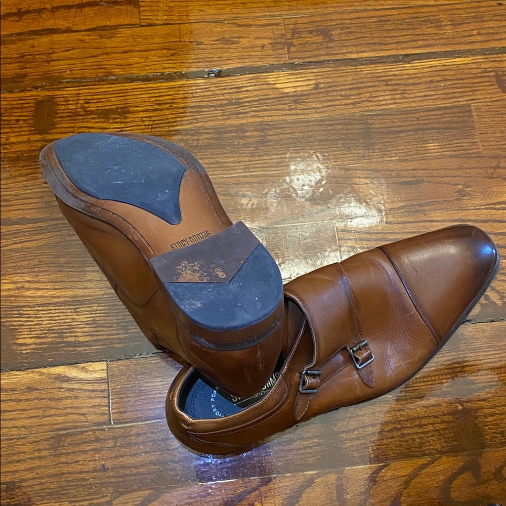 Stacey Adams Bayne Leather Cap Toe Double Monk Strap Dress Shoes Men’s Size 12M - Picture 8 of 8